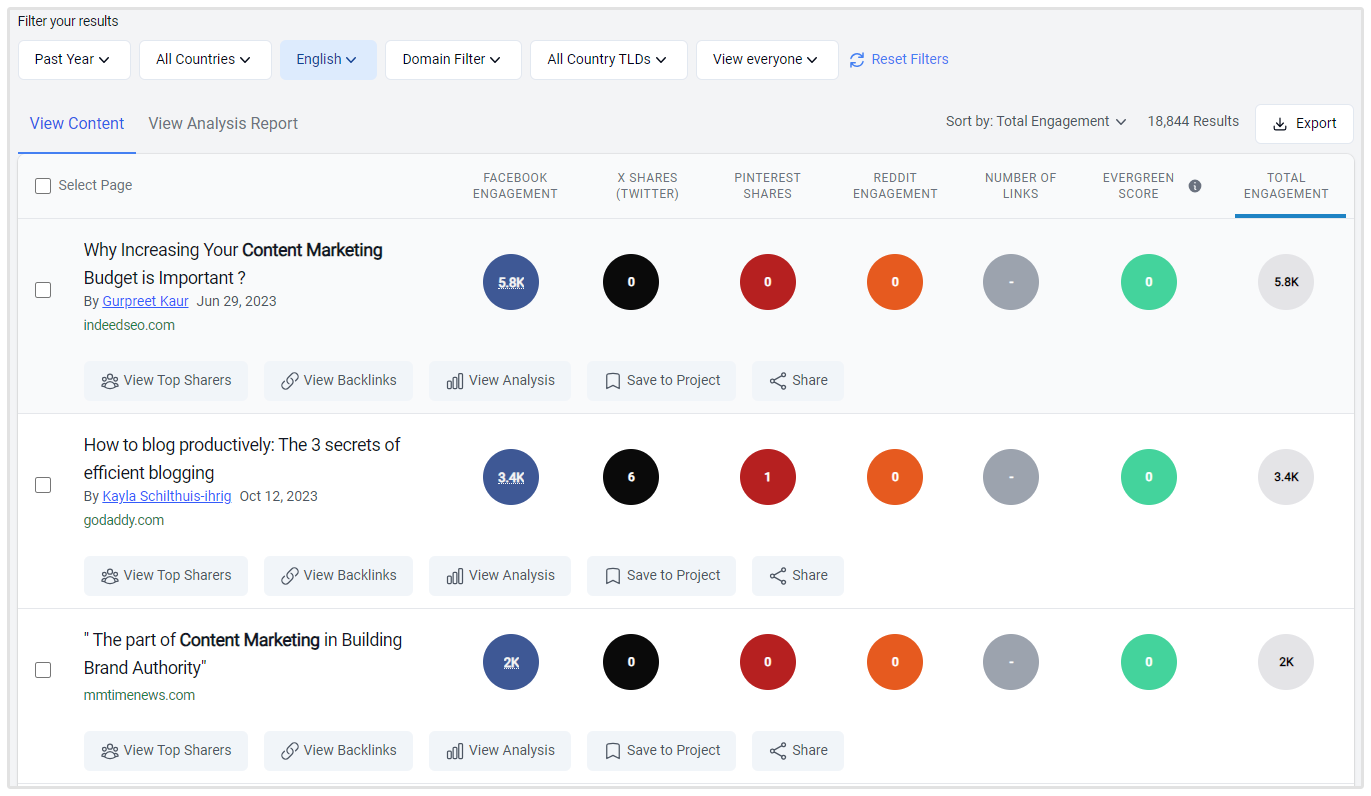 Buzzsumo Content Marketing Example